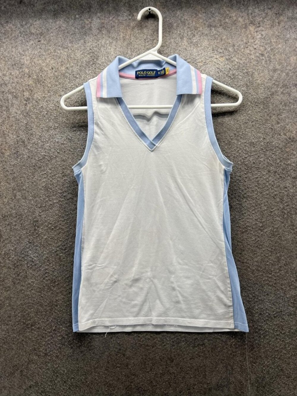 Polo Golf Ralph Lauren Polo Shirt Womens XS White Sleeveless V-Neck Golf Top